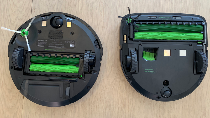 You can see the design tweaks in this side-by-side from the circular Roomba e5 to the s9+